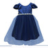 Petite Adele Baby Girls Royal Blue Rhinestone Belt Occasion Dress 6-24M - SophiasStyle.com